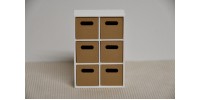Storage block(1) with 6 boxes - 1/12 scale